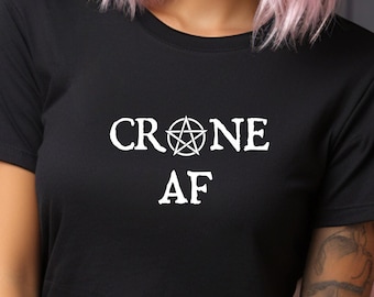 Crone AF TShirt, Witch Maiden Mother Crone TShirt, Pagan Witch TShirt, Crone Witch Gift, Triple Moon Goddess Shirt, Hecate Crone Gift Idea