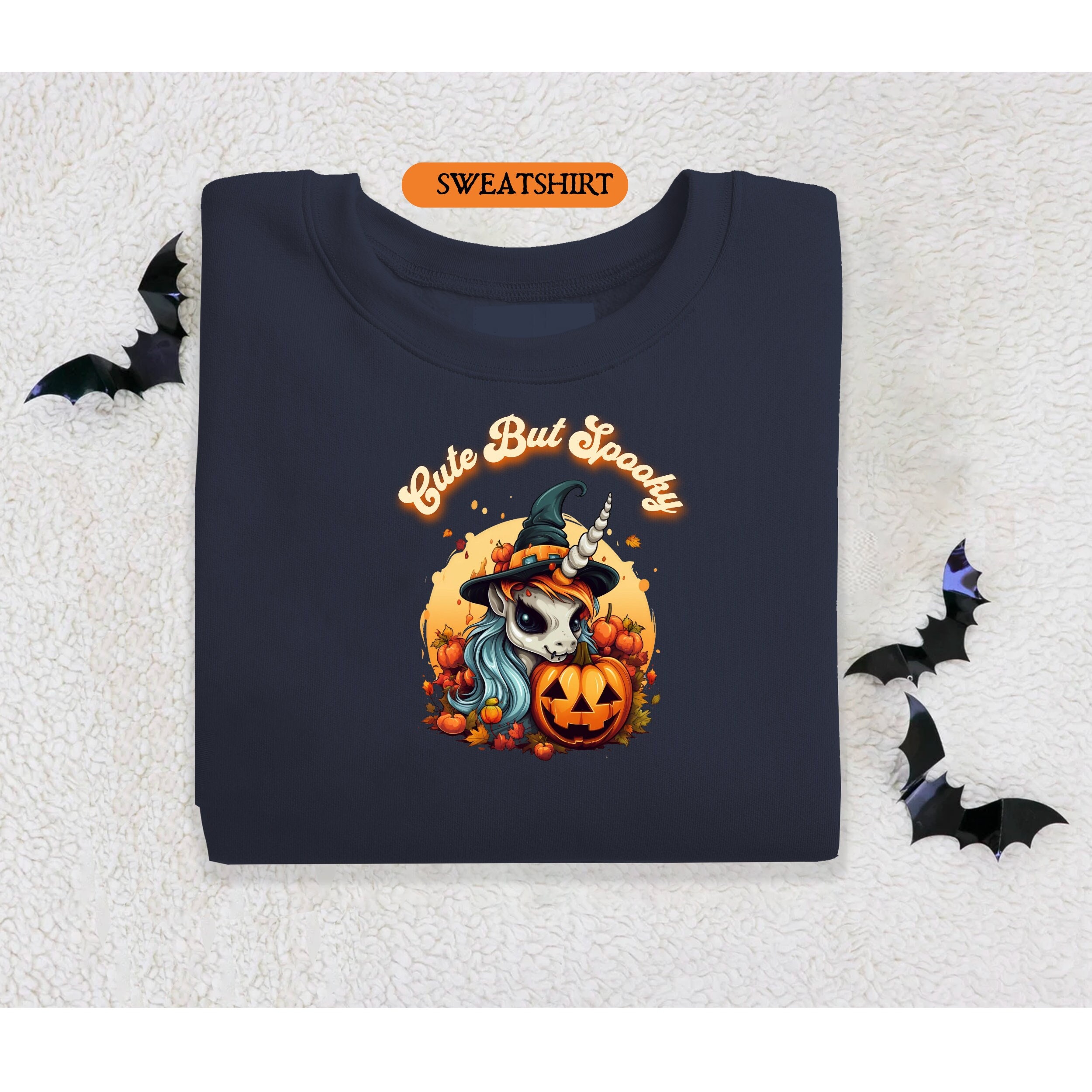 Cute Y2K Emo Scene Witch Cat Halloween White Shirt