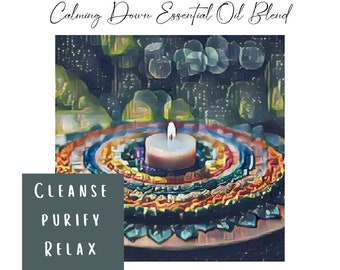 Calming Down Anti Anxiety Essential Oil Blend, Anxiety Support Oil, Stress Relief Oil Blend Roller, Natural Calm, Panic Attack Support Oil