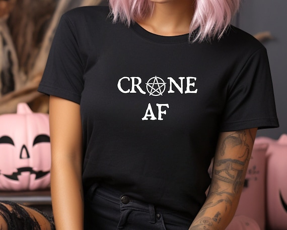 Crone AF TShirt, Witch Maiden Mother Crone TShirt, Pagan Witch TShirt, Crone Witch Gift, Triple Moon Goddess Shirt, Hecate Crone Gift Idea