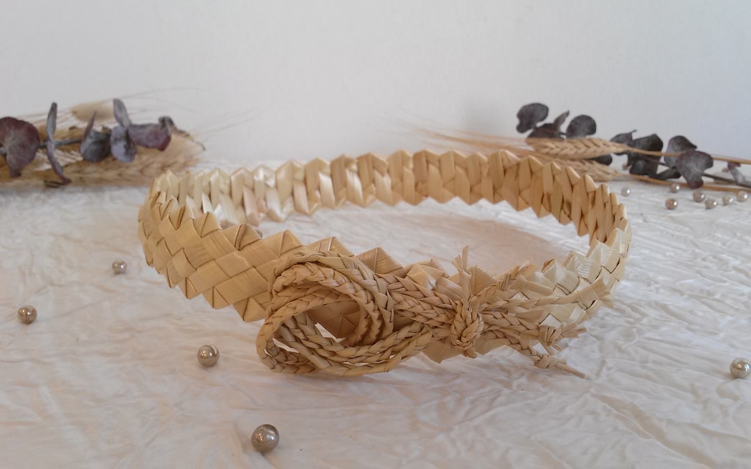 Straw Bridal Crown, Wedding Crown, Ceremony Crown, Straw Crown for ...