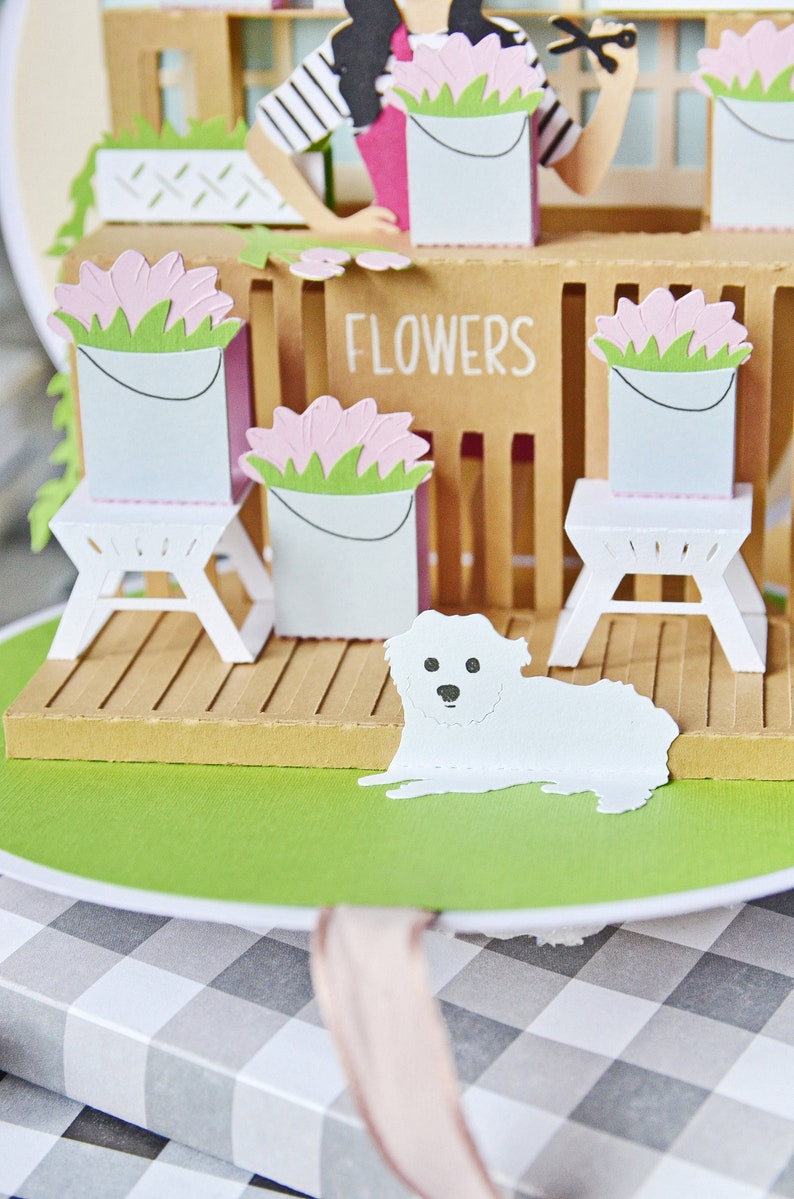 Download Tulip box and floral pop up card SVG Silhouette PDF Design ...