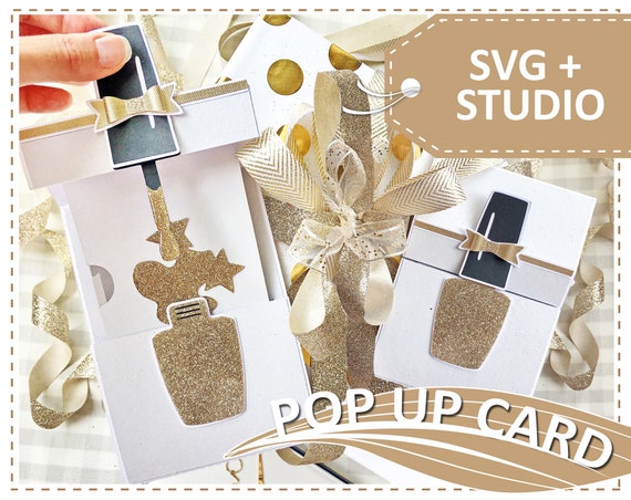 Nail Polish Pop Up Card Svg Silhouette Design Files For Etsy