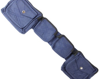 Belt bag - Jimi - blue - bum bag - hip bag with several pockets