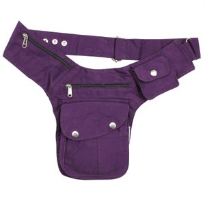 Premium belt bag - Buddy - purple - silver - bum bag - hip bag