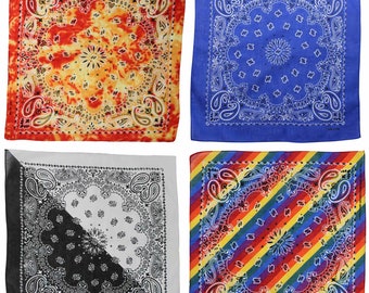 Bandana Tuch - Paisley Muster 03 - quadratisches Kopftuch - verschiedene Farben