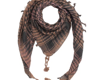 Face mask Pali cloth - simply woven brown - black - Kufiya PLO cloth