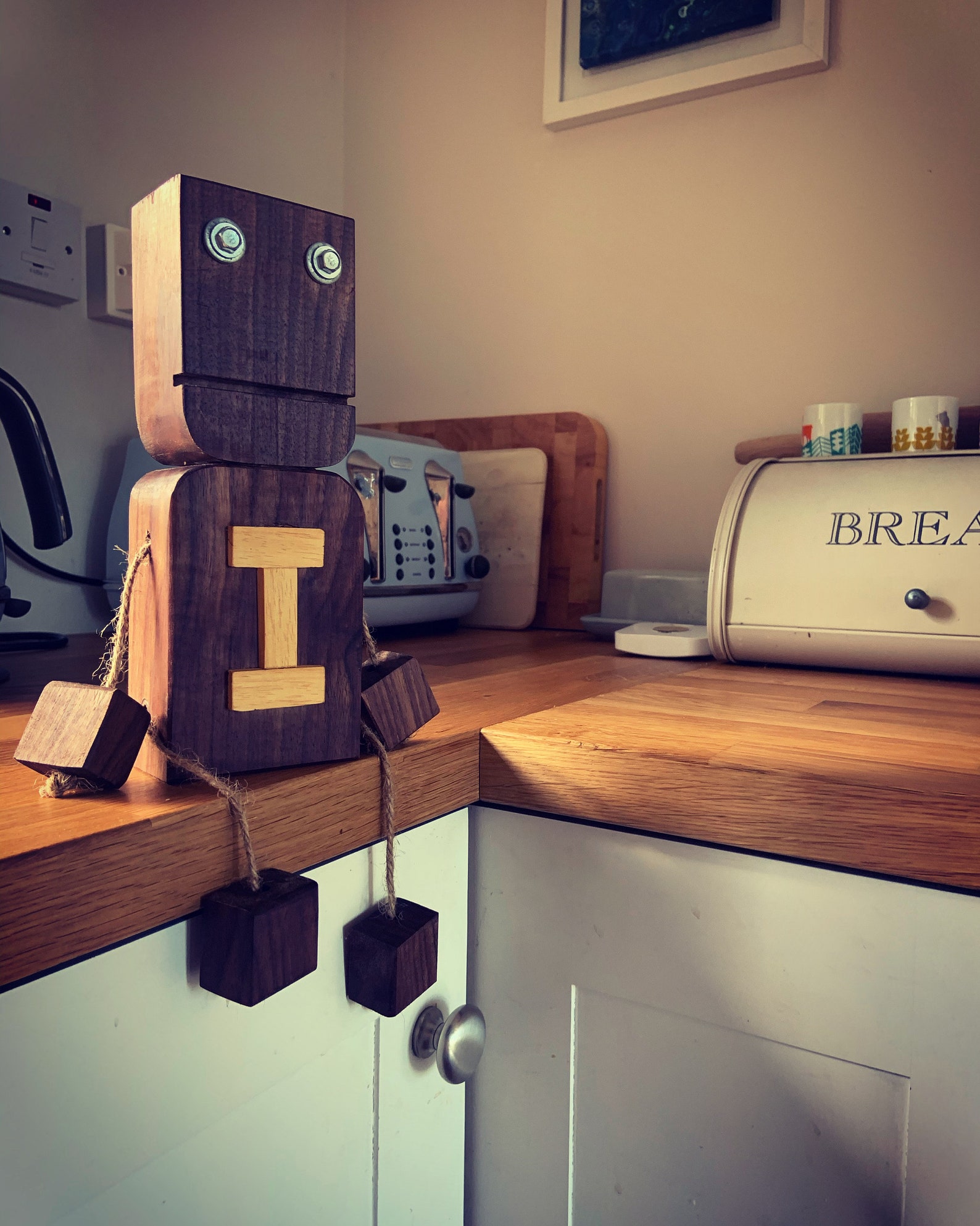 Roboblock Wooden Toy Robot Etsy