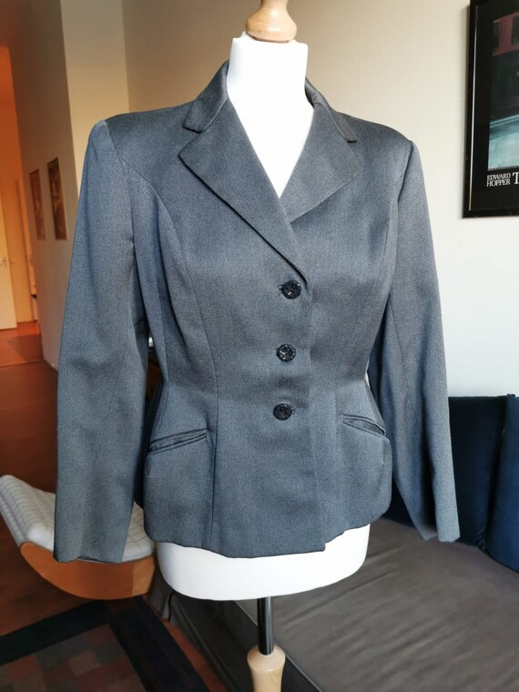 1940's grey cotton wool jacket/blazer M-L