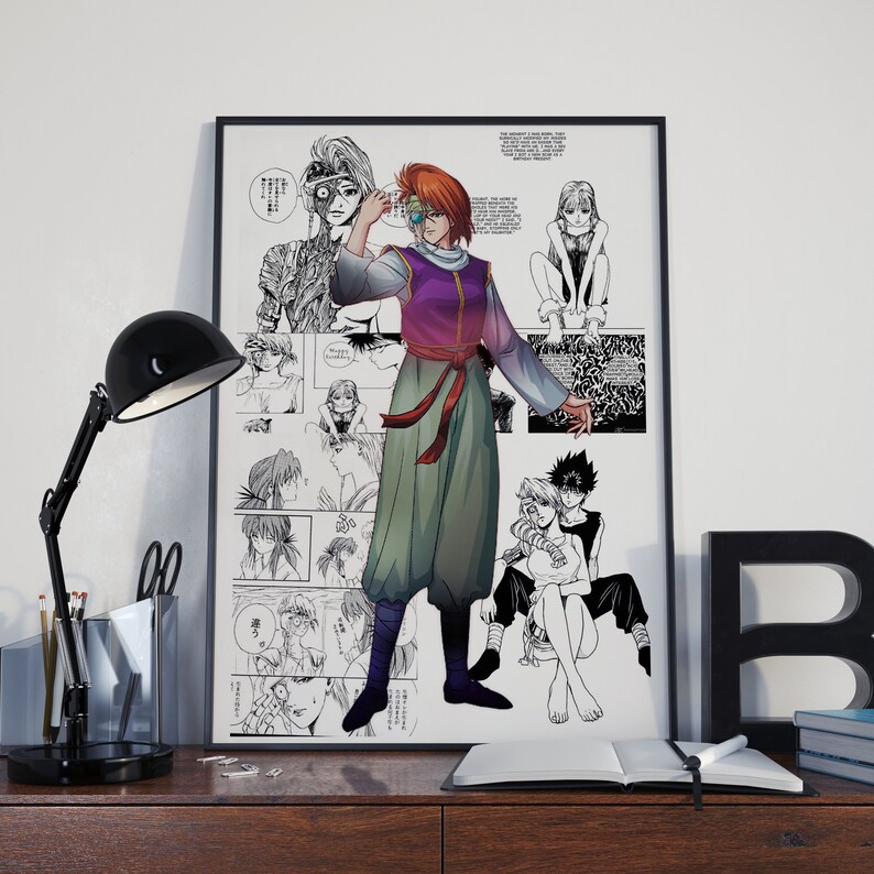 Mukuro Custome Poster Mukuro Yuyu Hakusho Poster Anime Yuyu Etsy