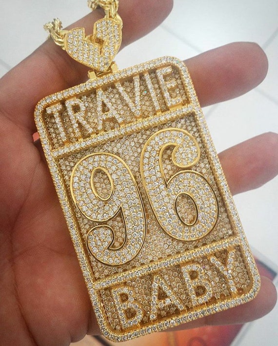 2 5 Custom Pendant Fully Iced Out With Cz In 925 - Custom Picture Pendant