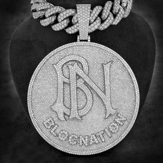 3 Fully iced out custom pendant in 925 