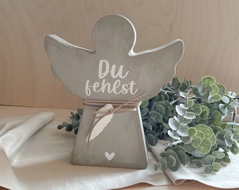 Engel - Trauer - Geschenk Trauer - Grabschmuck - Engel aus Beton - Andenken