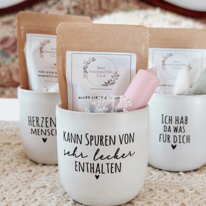 Teetasse mit Tee Geschenkset kleines Mitbringsel Tee Teeliebe alles liebe Geburtstag Bild 1