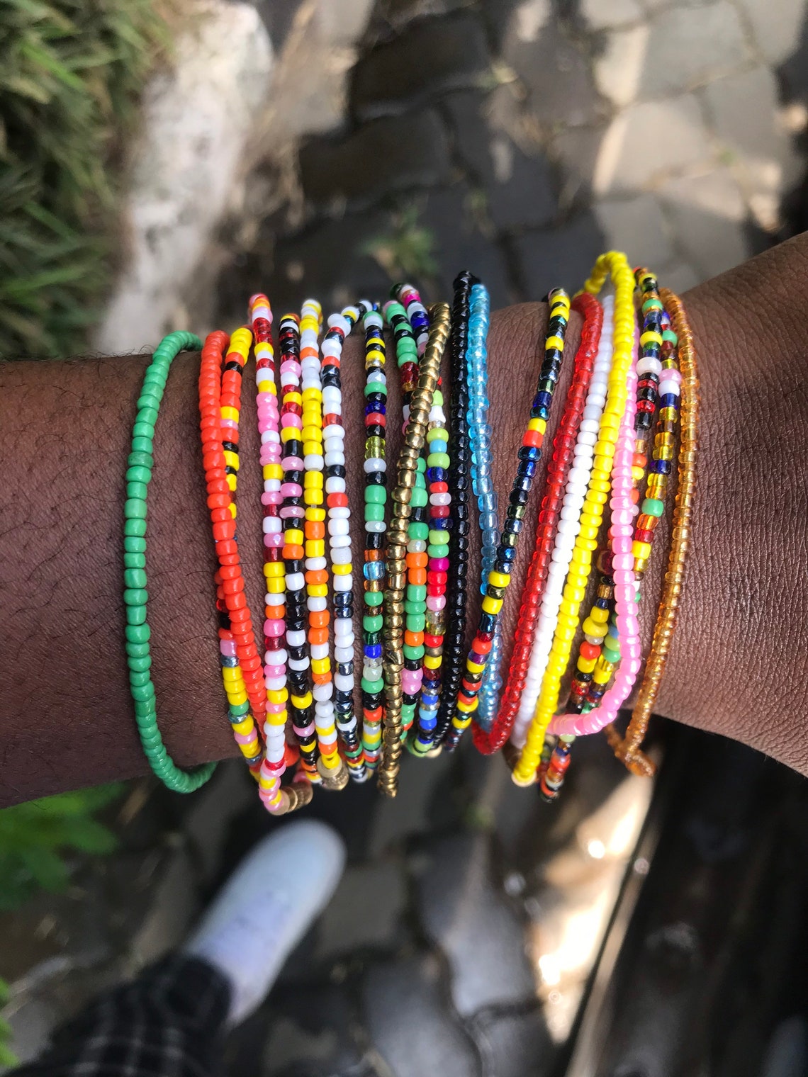 Bracelet africain perlé Bijoux faits main Maasai Bracelet Etsy