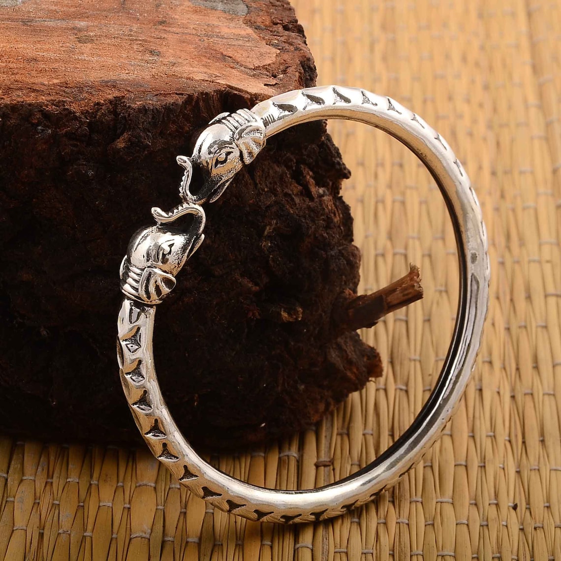 Men hand silver Bangle Bohemian Bangles Sterling Silver Etsy