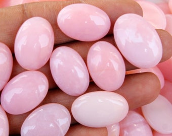 Natural Pink Opal Cabochon Opal Loose Gemstone Peruvian Pink Size 10x14 MM