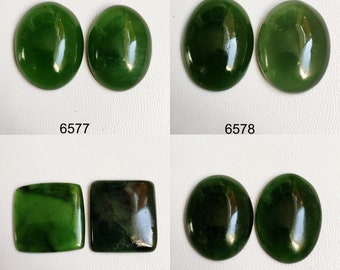 Nice Luster 6487 Beautiful Green Cabochons Green Serpentine Cab Oval 8x6mm Approximately 20 Carat Perfect For Jewelry Making