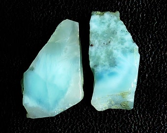 Larimar Slice Flat Stone Rocks mineral Pendant gemstone Natural Larimar Crystal Slice Polished Larimar Slice slab Necklace Jewelry