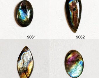 Jewelry Making Labradorite Labradorite 16.5X29.5X7 MM Unique Collection Labradorite Oval Cabochon Gemstone Black Rainbow Loose Gemstone