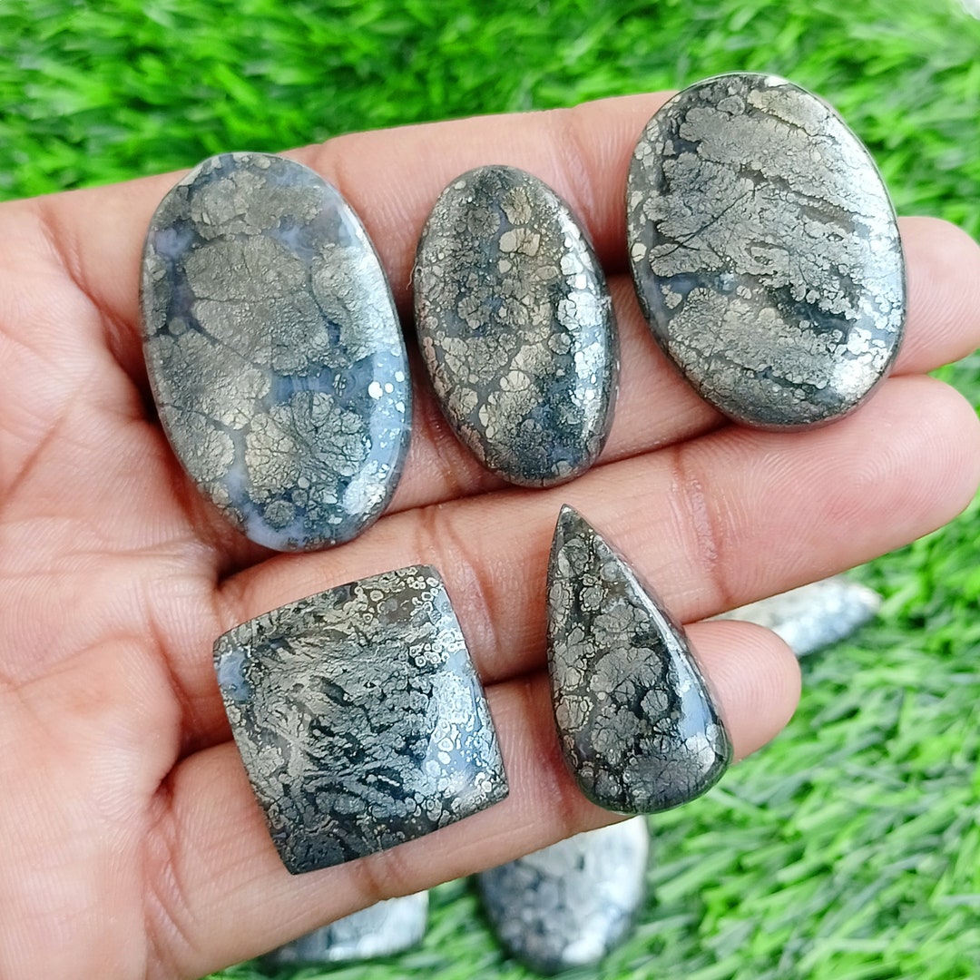 Lotto Di Pietre Preziose Miste, Cabochon Rotondi Piatti - Foto 6