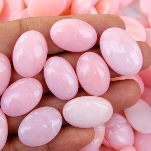 Pink Opal Cabochon AAA+ Pink Opal Stone, Wholesale lot Pink Opal Loose Gems, Pink Opal Gemstones for jewelry Mix Size/Shapes per Carats