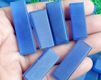 Blue Chalcedony Slab, Chalcedony Onyx Cabochon Slab, Blue Polished Rough Slice, Blue Chalcedony, Onyx Crystal Slice for Necklace Jewelry