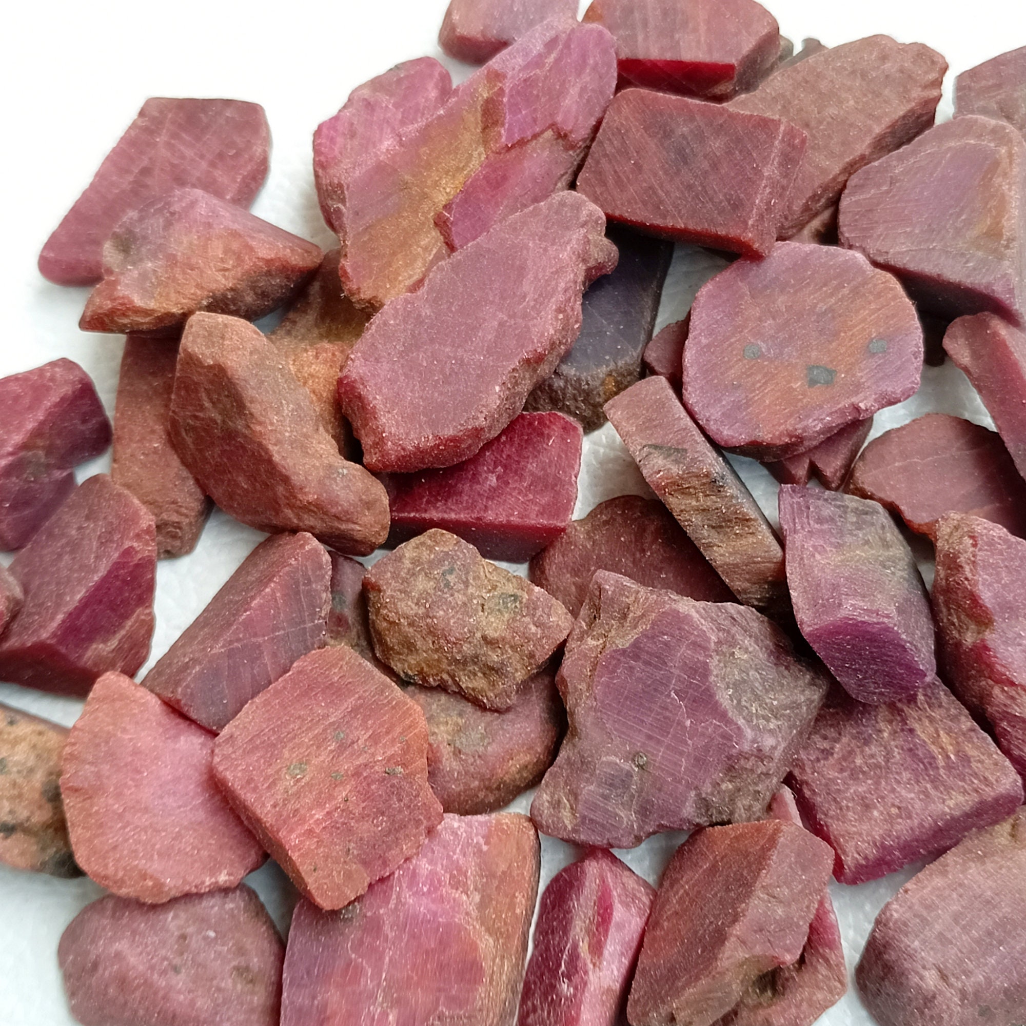 Ruby Mix Natural Ruby Stone Slab, Ruby Slice Mix, Red Ruby Gemstone Slice, Ruby ...