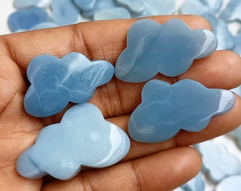 Blue Opal Cloud Crystal Stone, Opal Crystal Cloud Gemstone, Blue Opal Cloud Cabochon, Opal Cloud Crystal For Rings, Pendants Jewelry Supply