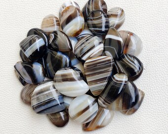 縞模様の瑪瑙石、黒縞模様の瑪瑙バルク宝石、天然縞模様の瑪瑙卸売