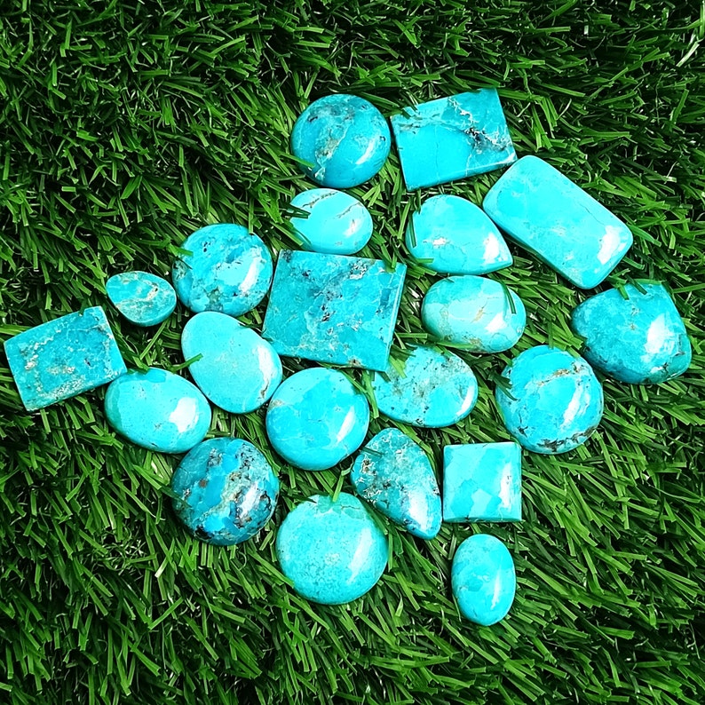 Kingman Turquoise Cabochon Kingman Turquoise Beads Natural Etsy