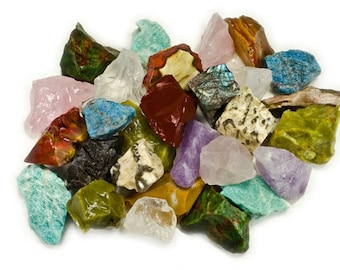 Raw Crystals Bulk, Raw Gemstone Mix Lot, Wholesale Mixed Lot, Bulk Assorted Raw Stone- Choose your quantity/weight for healing, Wire-wrap