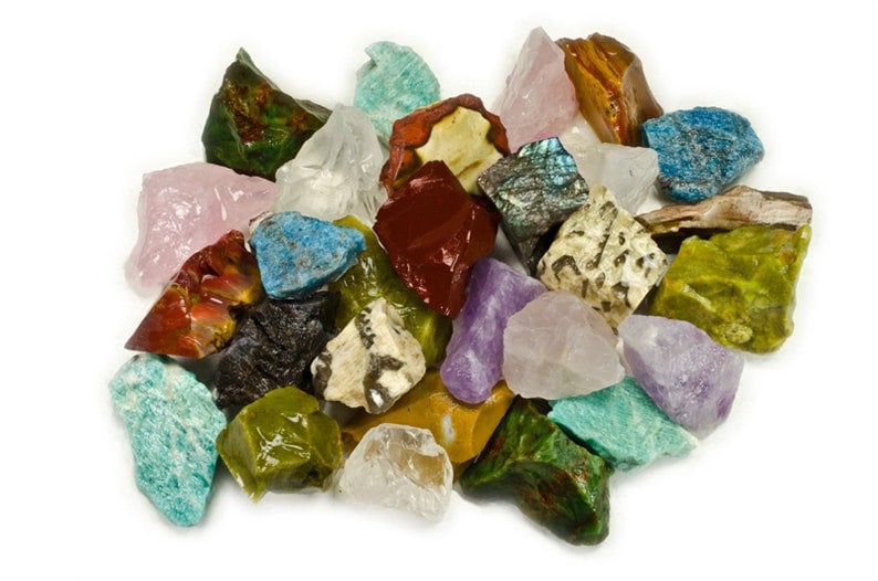 Raw Crystals Bulk Raw Gemstone Mix Lot Wholesale Mixed Lot Etsy