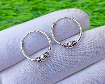 Silver hoops, silver earrings, chunky earrings, Chunky Hoop Earrings, Hollow hoop earrings,  Dainty earring hoops gift for mom, gift for her
