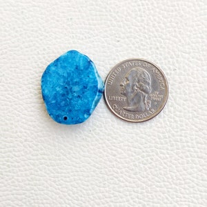 Blue Agate Druzy Slice, Window Agate Slices Bulk, Solar Quartz Druzy Slab, Geode Polished Slabs, Dyed Drusy Slice For Wire-wrap Jewelry, crystal, gemstone, wholesale crystal, crystal cabochon, cabochon, bulk crystal, crystal stone