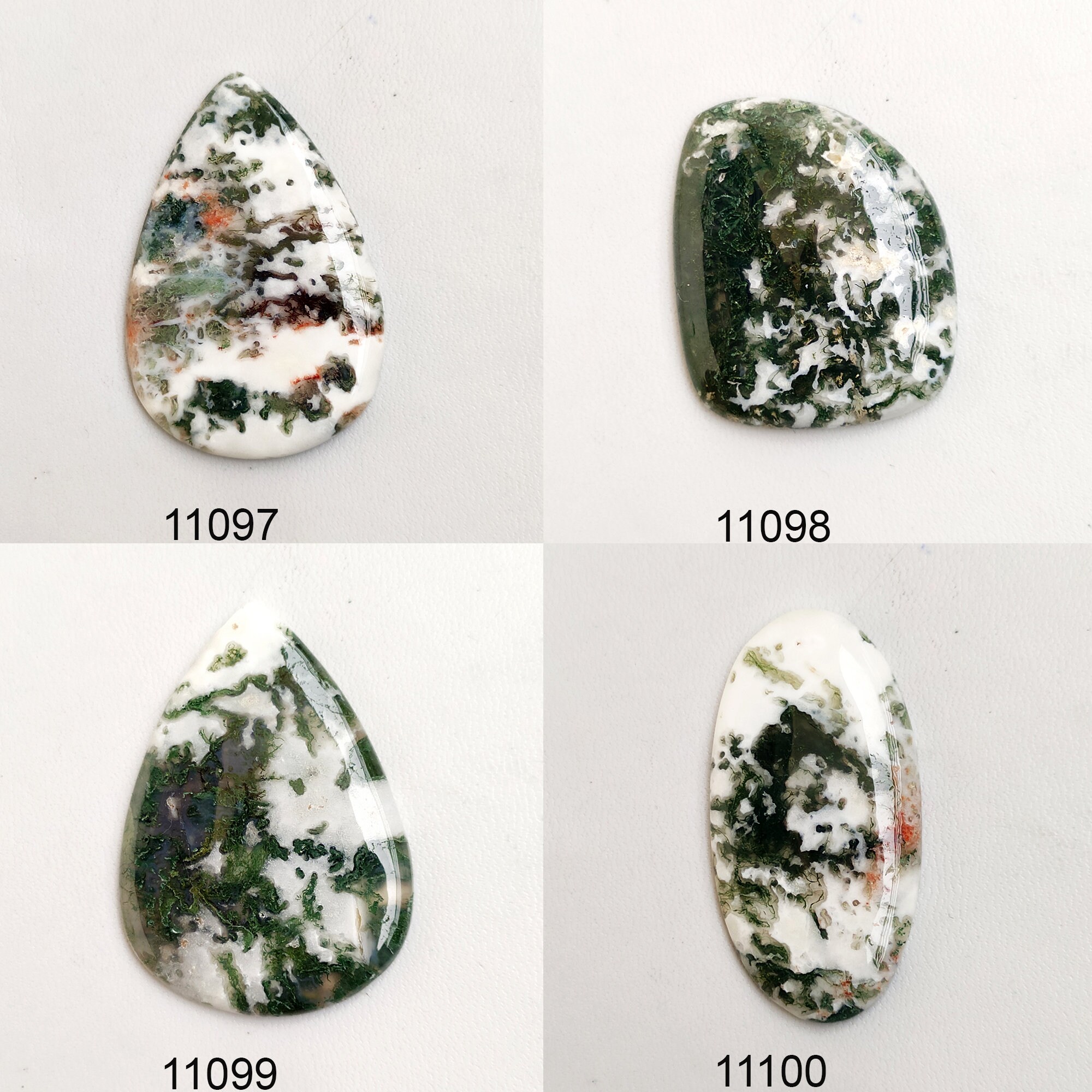 Tree Moss Agate Cabochon Tree Moss Agate Gemstones Natural | Etsy