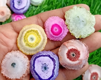 Rainbow Agate Druzy Cabochons, Mix Size Druze Lot