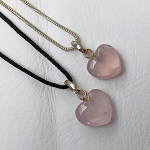 Rose Quartz Heart Pendant: Sterling Silver Necklace, Handmade Jewelry