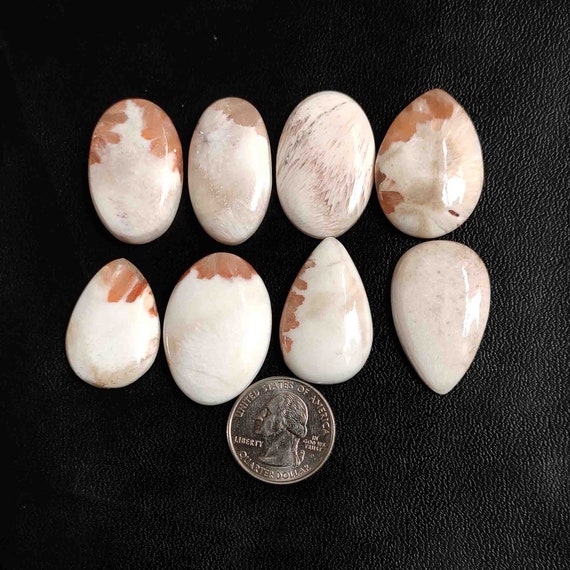 Peach Scolecite Coins Peach Scolecite Coins