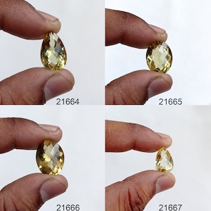 Natural Lemon Quartz Faceted Beads, Faceted Lemon Quartz Cabochon, Lemon Quartz Crystal For Jewelry, Pendants, Rings Making Supply