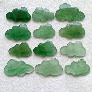 Green Jade Cloud, Green Jade Cloud Stone, Green Jade Cloud Cabochon, Green Jade Cloud Beads For Pendant, Necklace Jewelry Making Beads