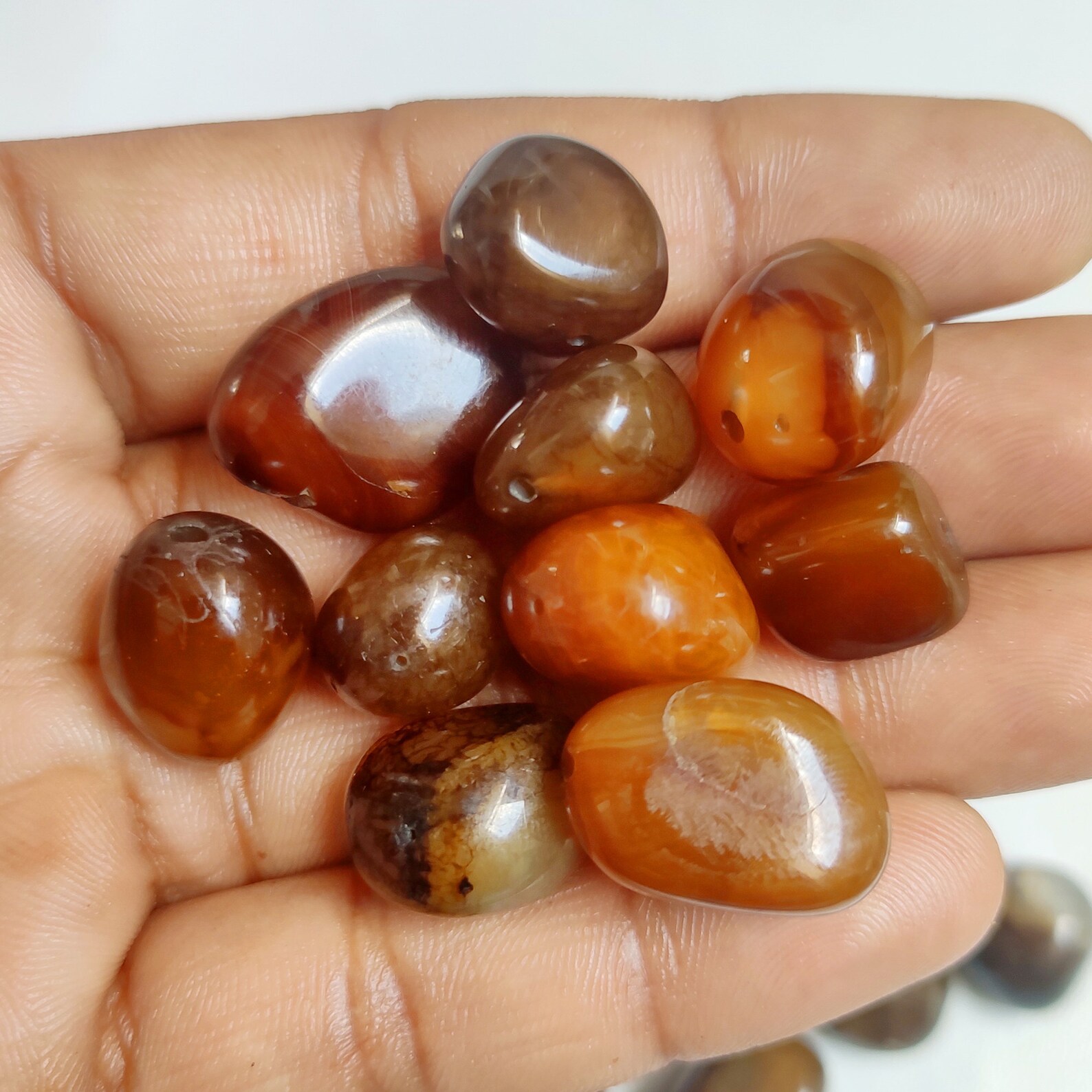 Banded agate Tumble Stone Agate Crystal Agate Loose Tumbled Etsy