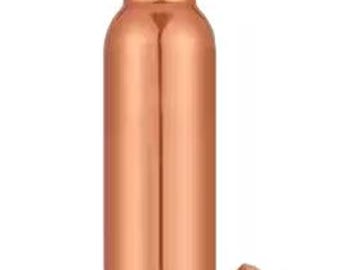 Bouteille d'eau 100 % cuivre pur, Bouteille en cuivre de luxe, Bouteille de yoga, Bouteille en cuivre pur faite main, Bouteille étanche Ayurveda, Bouteille de sport