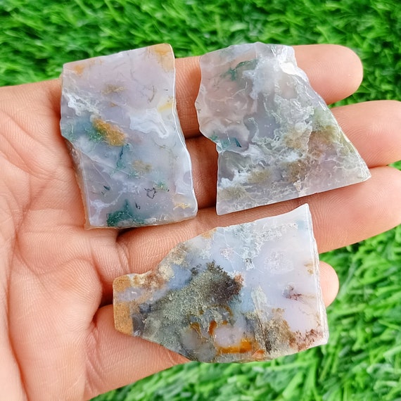 Moss Agate Stone Slice Moss Agate Polished Crystal Slab Moss