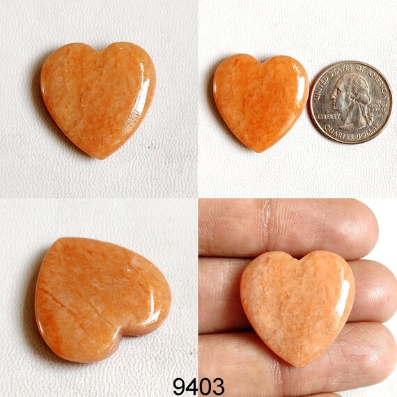 Puffed Heart for Reiki Jewelry Natural Amazonite Heart Peach Amazonite Heart Gemstone Pocket Heart Carved Stone Heart Crystal Heart