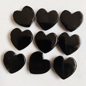 Black Onyx Heart Stone Onyx Heart Gemstone Crystal Heart - Etsy