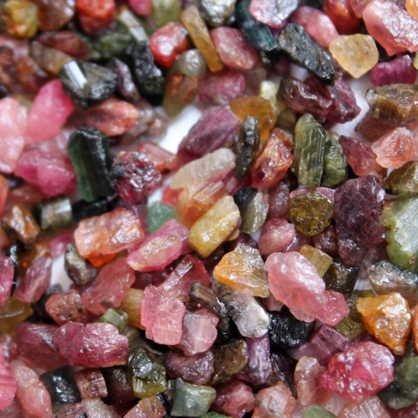 Multi Tourmaline Raw Cabochon, Tourmaline Rough Loose Stone, Watermelon tourmaline Natural Wholesale Stones, Untreated Tourmaline Crystal