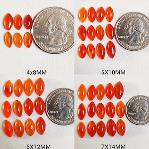 Carnelian Marquise Calibrated MM, Carnelian Beads, Carnelian Jewelry Stone 4x8mm, 5x10mm, 6x12mm, 7x14mm, 8x16mm, 9x18mm, 10x20mm, 11x20mm
