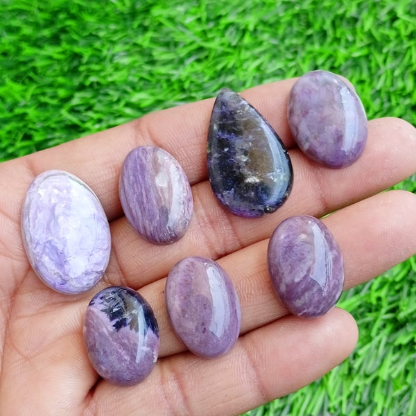 Charoite Cabochon, Wholesale Lot Natural Charoite Gemstone, Charoite Crystal by Carats For Pendant Bracelet Jewelry Loose Stone