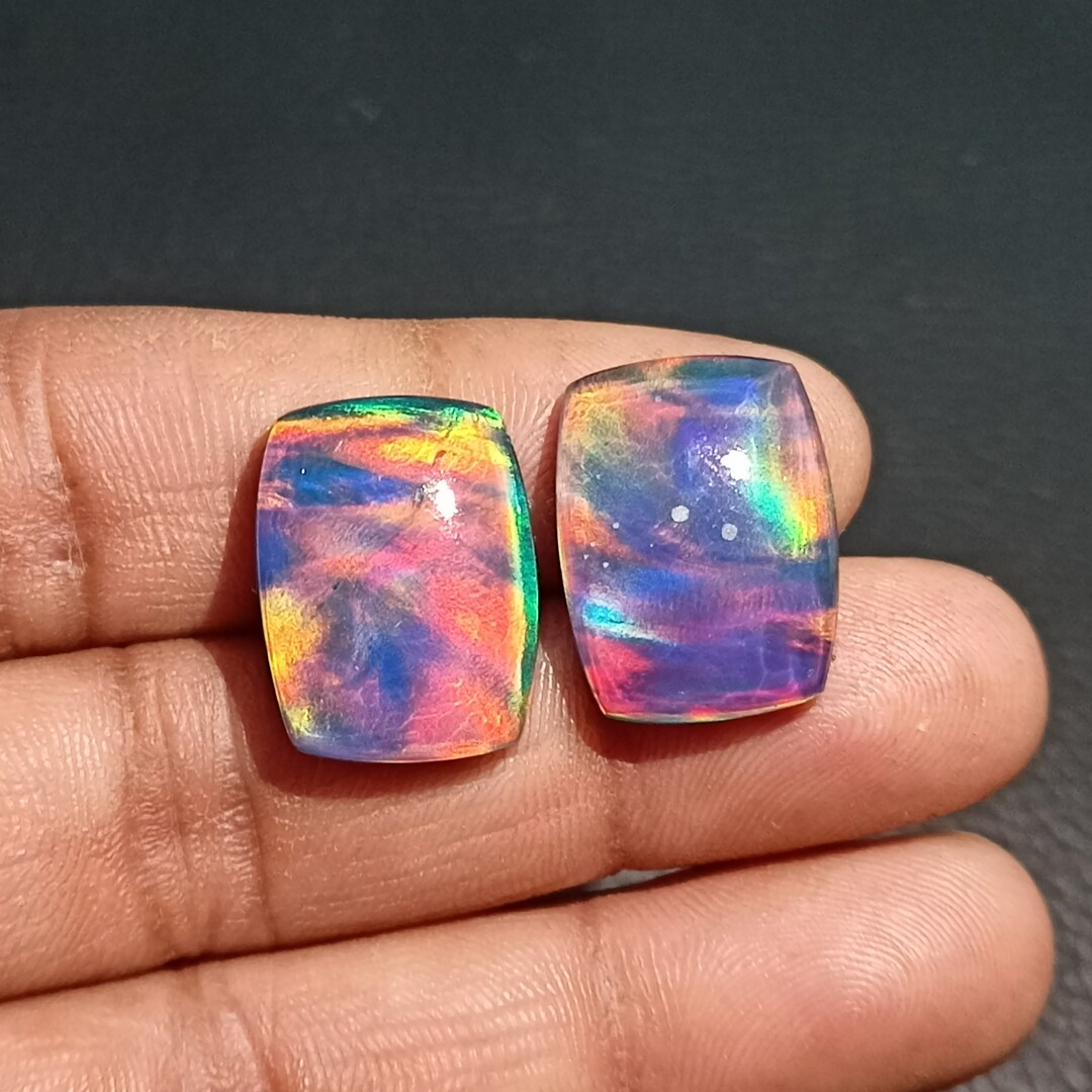 Aurora Cushion Opal, Aura Opal With Crystal, Aurora Opal Doublet, Aurora Borealis, Aurora Opal Cabochon, Aurora Opal Crystal for Jewelry - Etsy Aurora Cushion Opal, Aura Opal With Crystal, Aurora Opal Doublet, Aurora Borealis, Aurora Opal Cabochon, Aurora Opal Crystal for Jewelry - Etsy